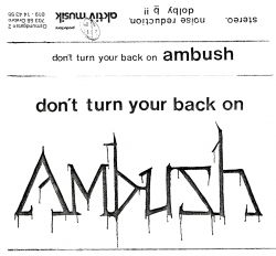 Don't Turn Your Back On Ambush  Front